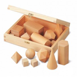 Conjunto cuerpos geométricos madera