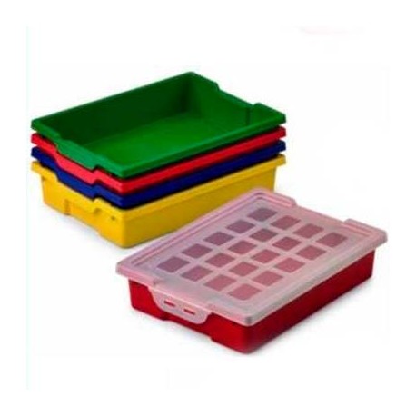 Bandejas apilable tapa traslúcida