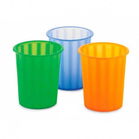 Papeleras colores plástico traslúcido