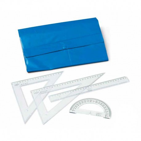 Conjunto en estuche 4 reglas escolares