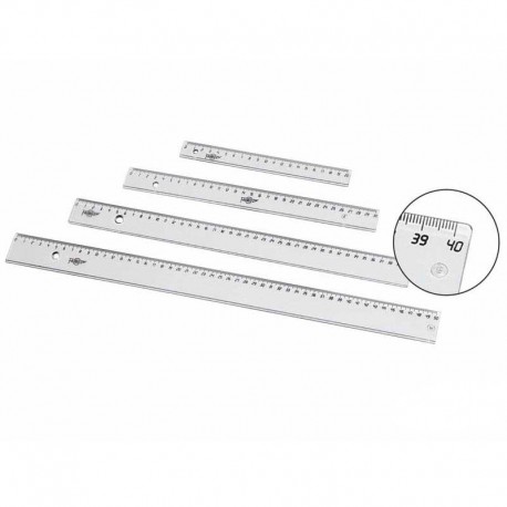 Reglas dobles y triples plástico