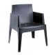 Sillón apilable plástico negro