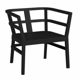 Sillón fibra vidrio negro con PP
