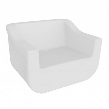 Sillón individual polietileno blanco
