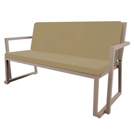 Sillón sofá apilable acolchado arena