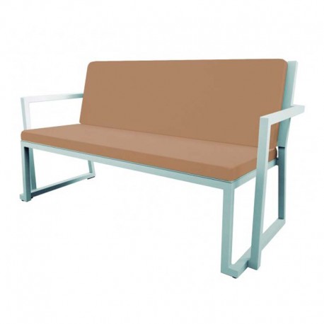 Sillón sofá apilable acolchado blanco