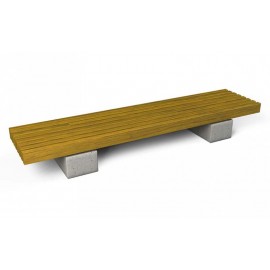 Banco recto listones madera