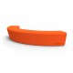Banco semicircular polietileno naranja