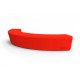 Banco semicircular polietileno rojo