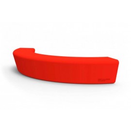 Banco semicircular polietileno rojo
