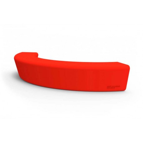 Banco semicircular polietileno rojo