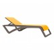 Tumbona móvil apilable amarillo