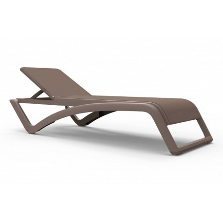 Tumbona móvil apilable chocolate