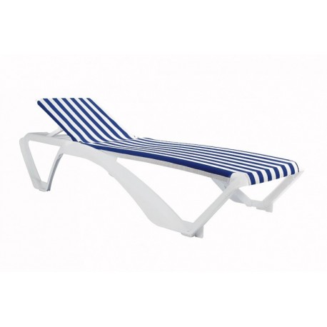 Tumbona apilable 4 posiciones marina