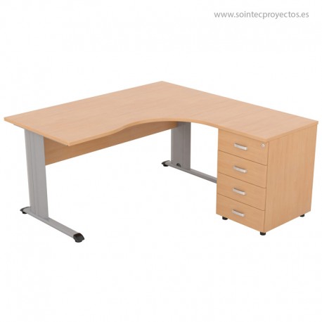 Mesa melamina ECO con cajonera