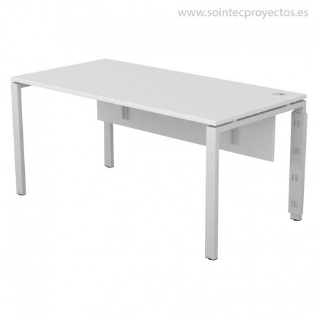 Mesa pórtica electrificable con faldón