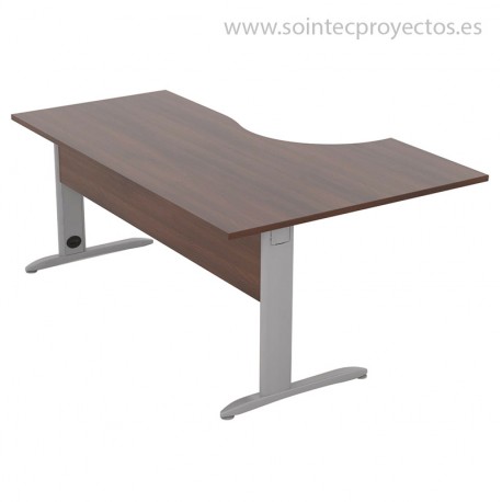 Mesa top compacta ángulo curvo