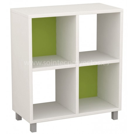 Estantería cuadrada módulo 4 celdas