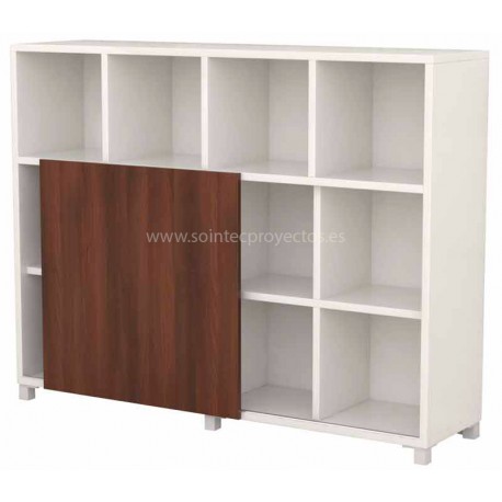 Estantería 12 celdas con tapa de rail