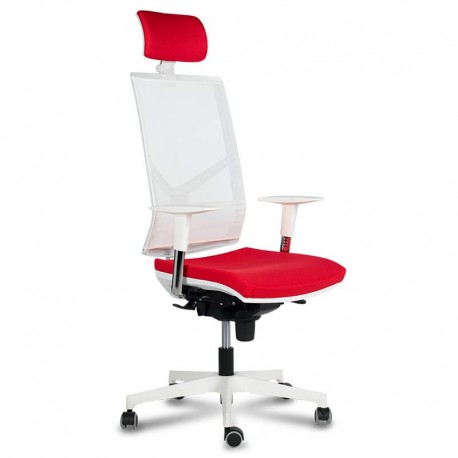 Silla operativa zoe base blanca