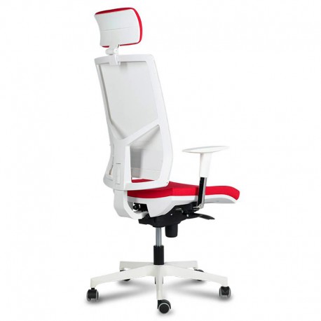 Silla operativa zoe base blanca