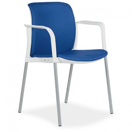 Silla de confidente zoe base blanca