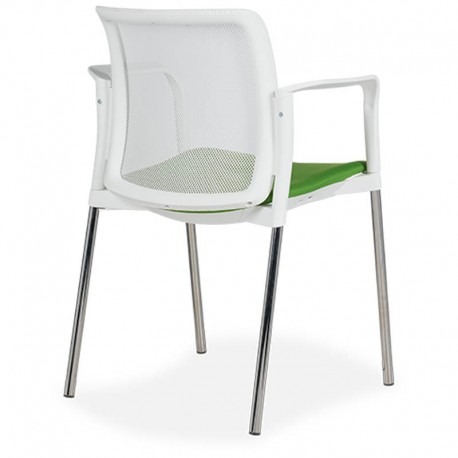 Silla de confidente zoe base blanca