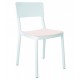 Silla apilable lisboa asiento tapizado
