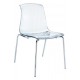Silla diseño moderno vitrea transparente
