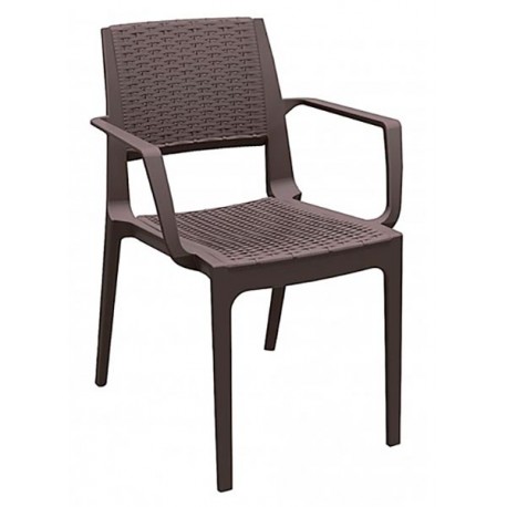 Silla exterior ratan modena con brazos