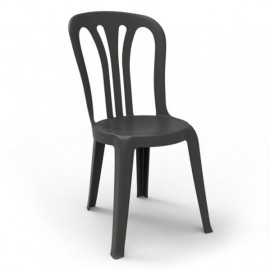 Silla apilable polipropileno garrotxa antracita