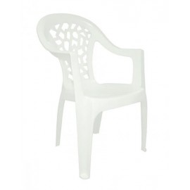 Silla apilable fibra y pp inca blanco