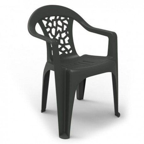Silla apilable fibra y pp inca antracita