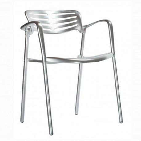 Silla apilable aluminio toledo