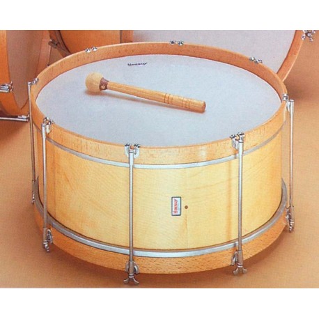 Bombo de madera con parche de plástico