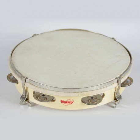 Pandereta de madera 25 parche piel