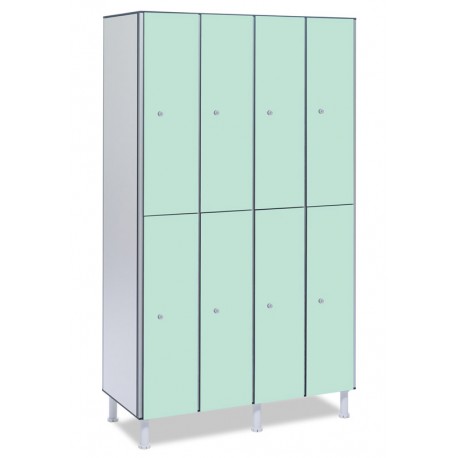 Taquilla fenólica 4 módulos 2 puertas