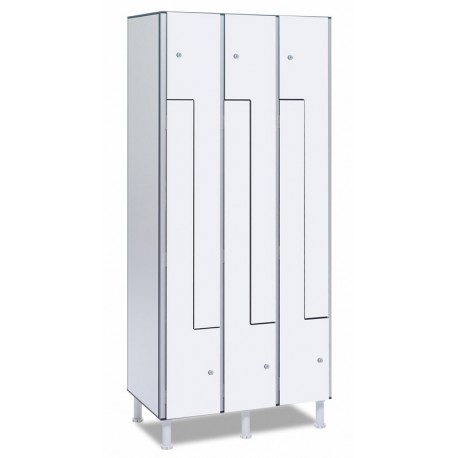 Taquilla fenólica 3 módulos puertas en L