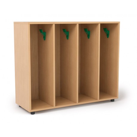 Mueble de madera con 4 perchas