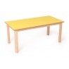 Mesa escolar rectangular de madera