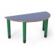 Mesa semicircular con patas de plástico
