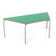 Mesa trapezoidal con patas de tubo