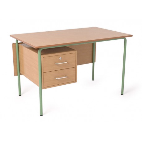 Mesas de madera con cajonera colgante