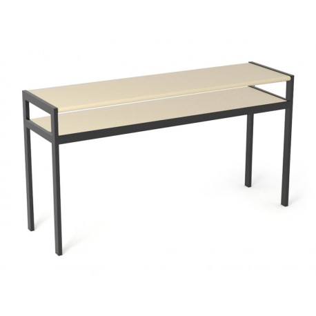 Pupitre biplaza con cajonera plana