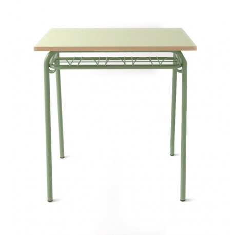 Pupitre verde con bandeja y gancho