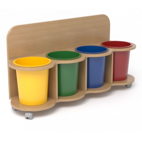 Cubetero 4 colores PVC
