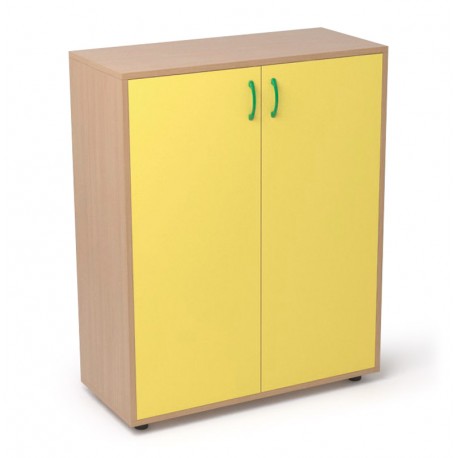 Armario de madera con puertas y 2 estantes