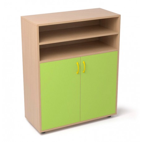 Armario de madera con 2 puertas inferiores