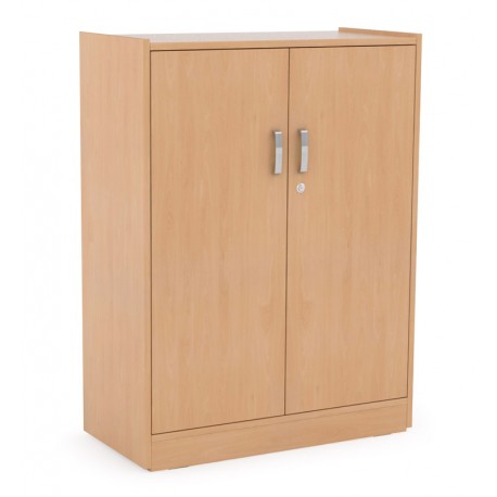 Armario de madera apilable con puertas ciegas