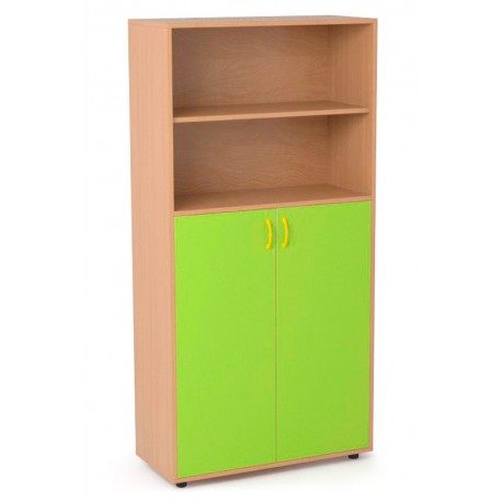 Armario con dos estantes interiores y uno superior